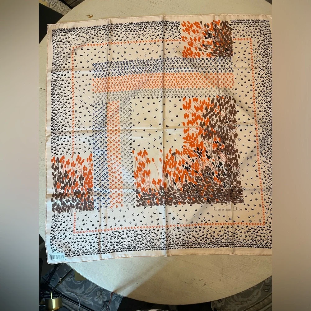 Christian Dior 100% silk scarf - 30” square